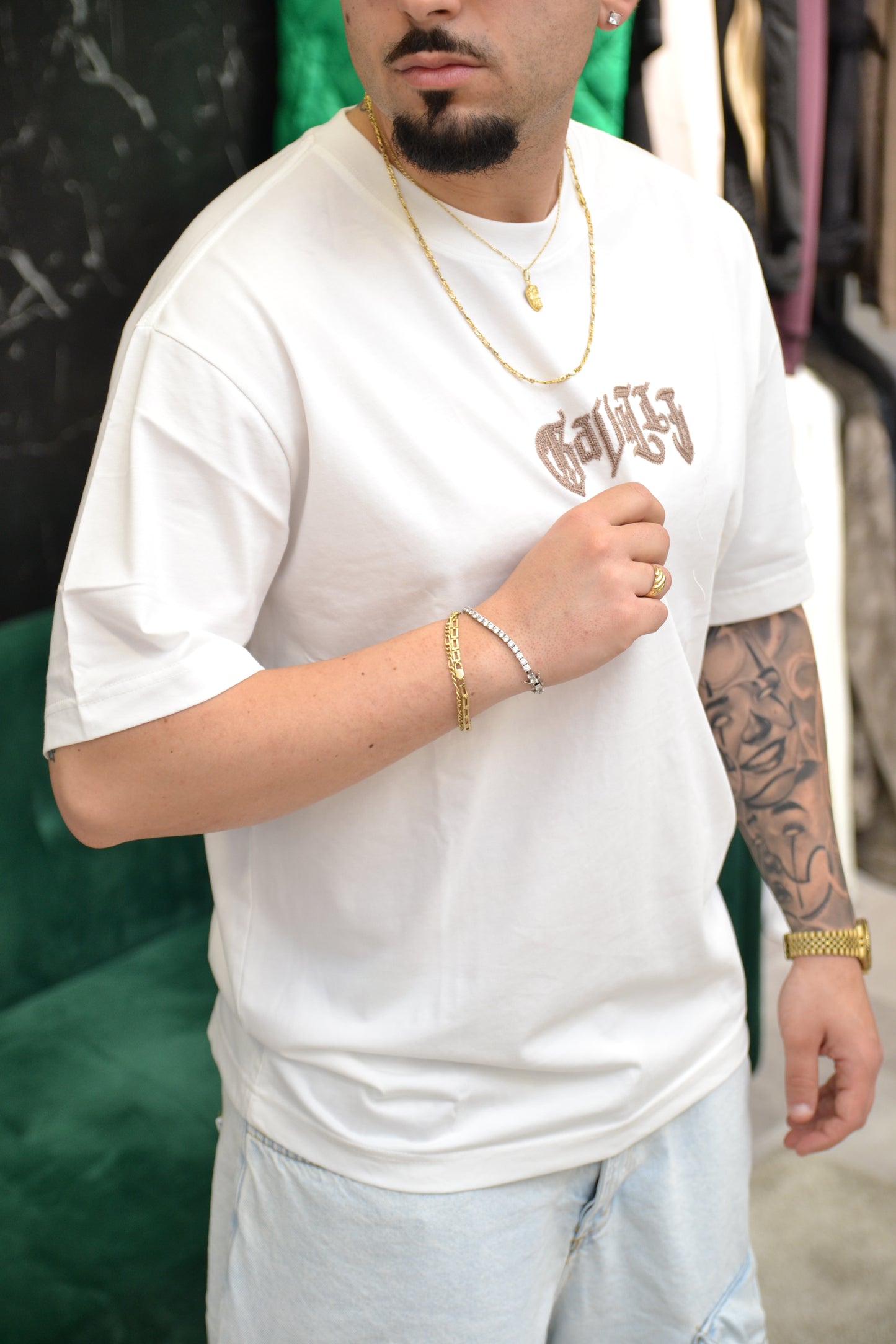 T-SHIRT CON STAMPA WHITE