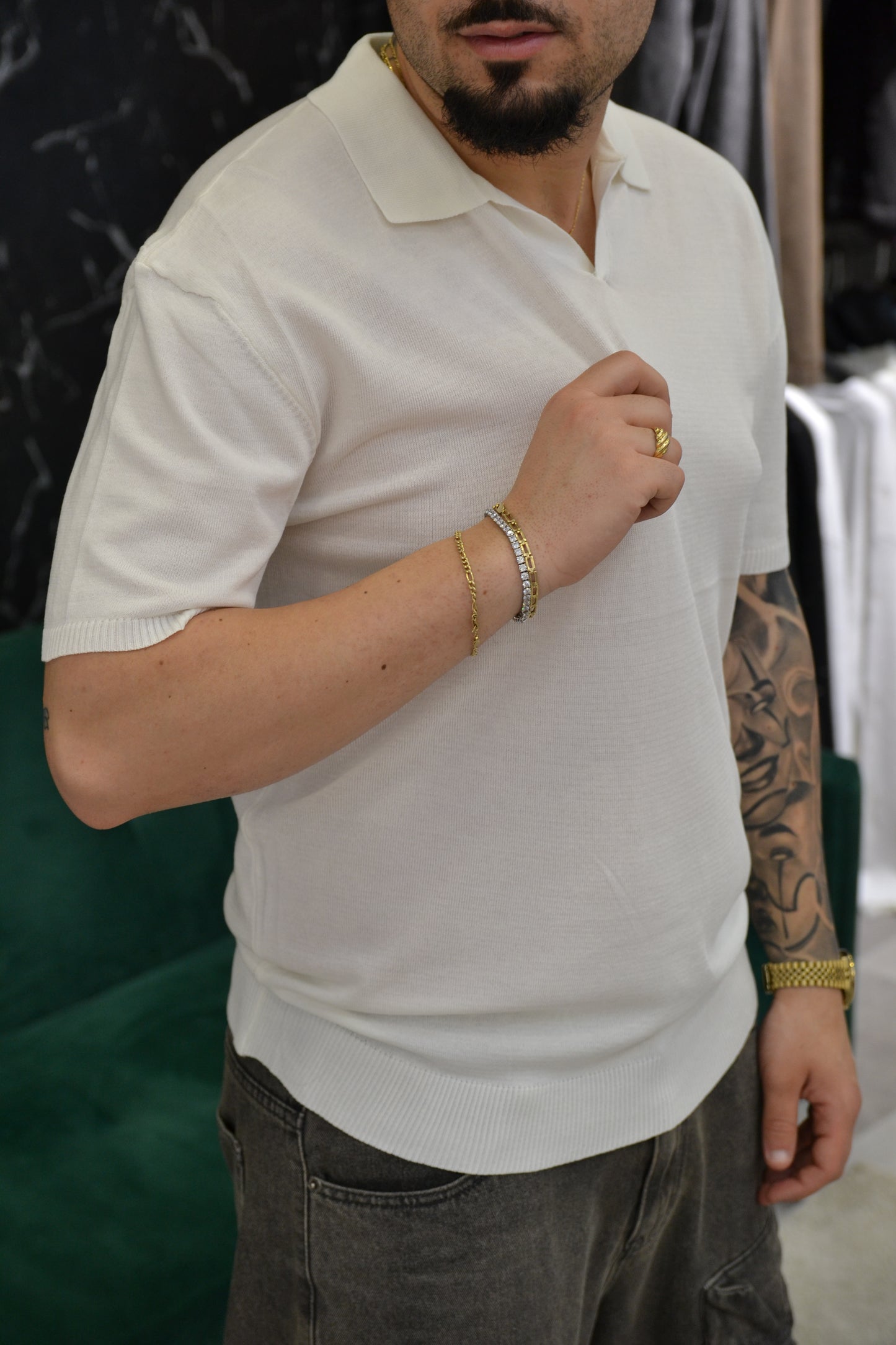 POLO IN FILO WHITE