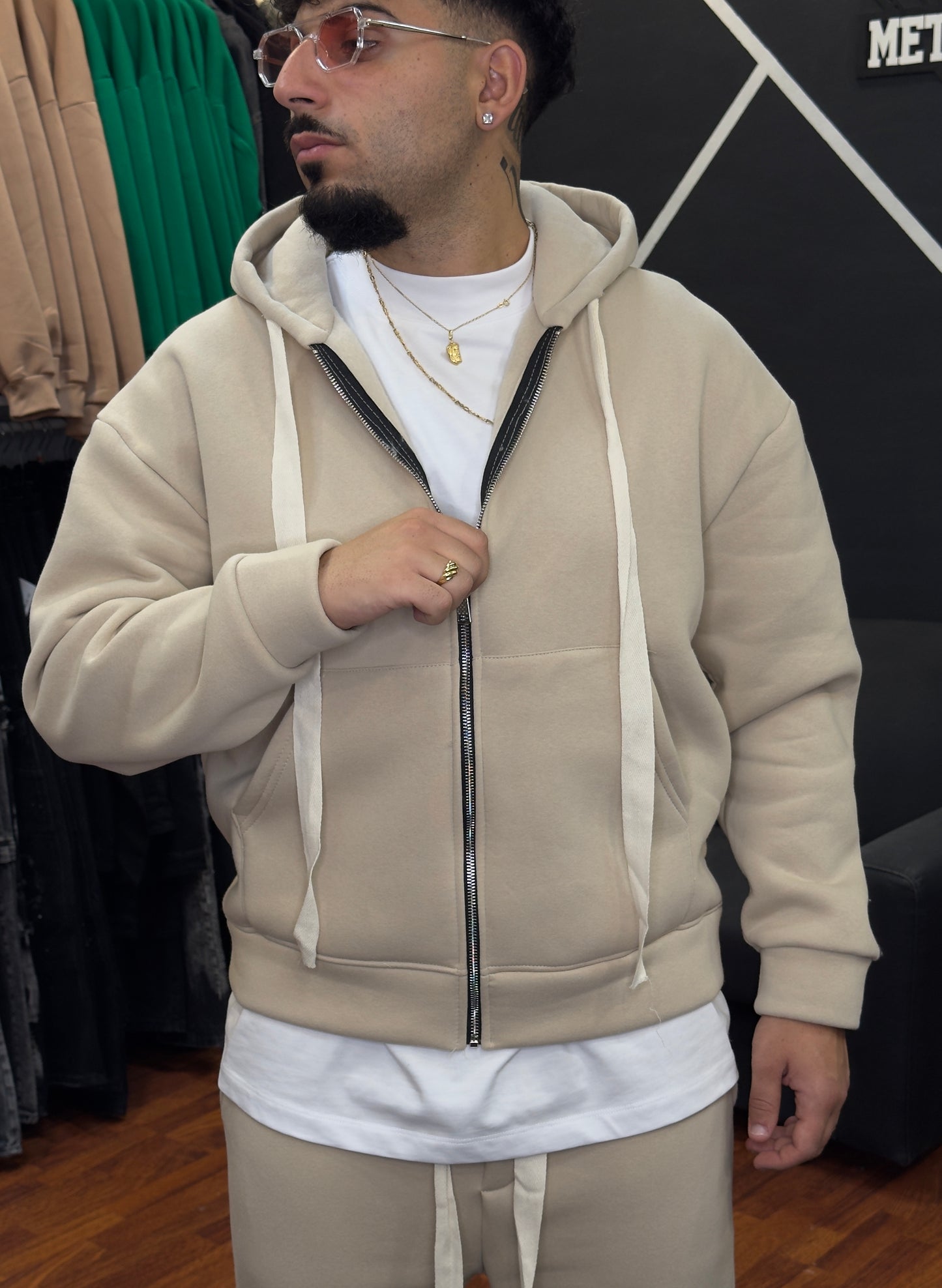 TRACKSUIT MOD. ZAR* ZIP BEIGE