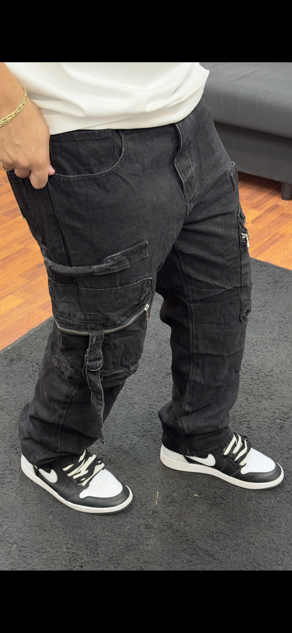 CARGO DENIM BLACK