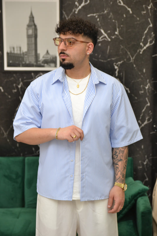 CAMICIA A RIGHE BLUE