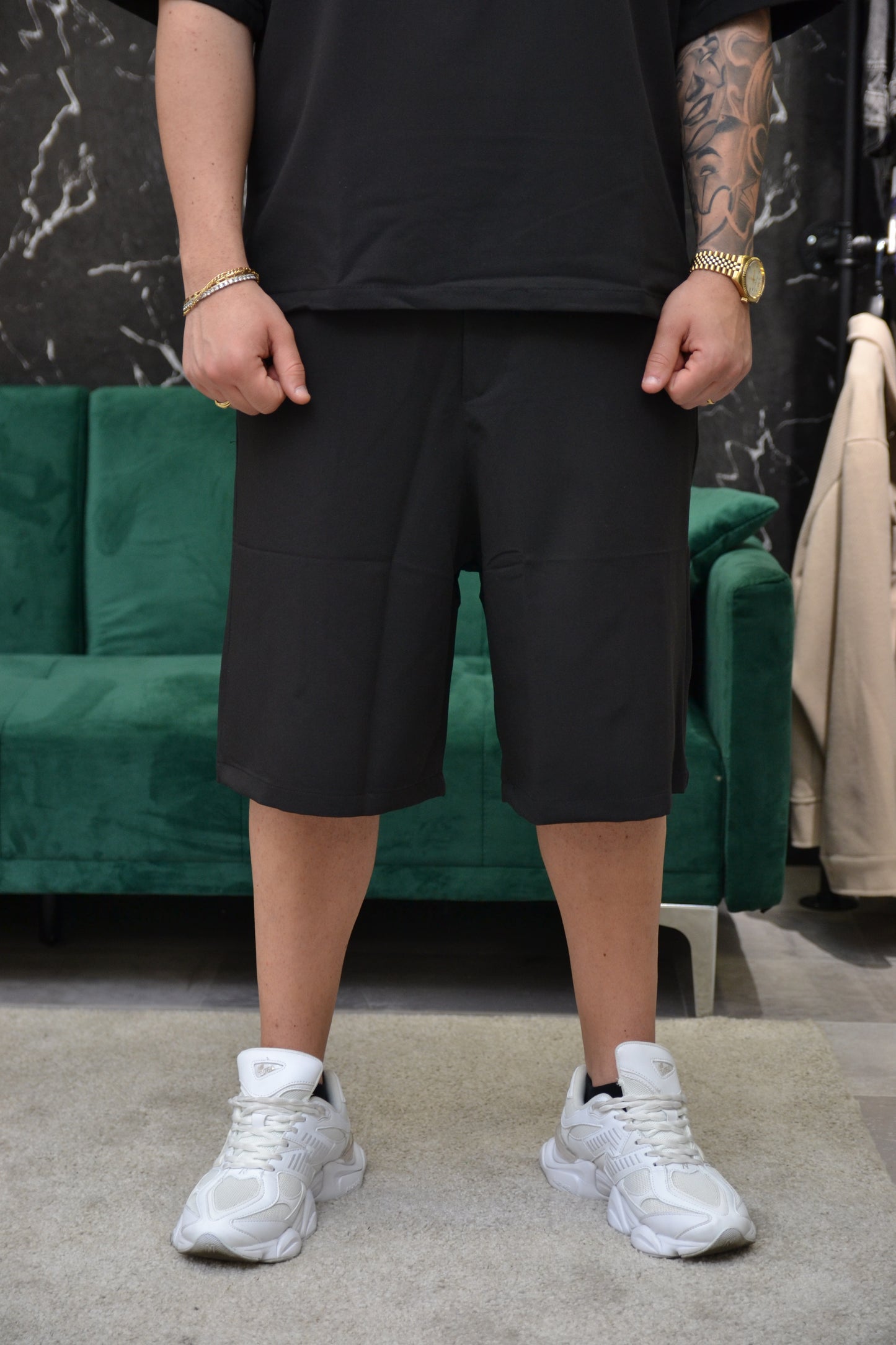 CORDSET POLO ZIP BLACK