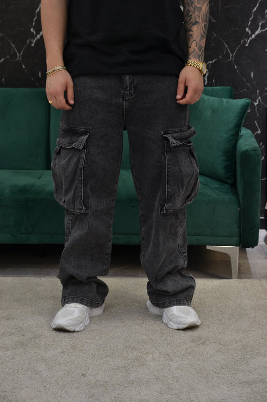 DENIM CARGO BLACK