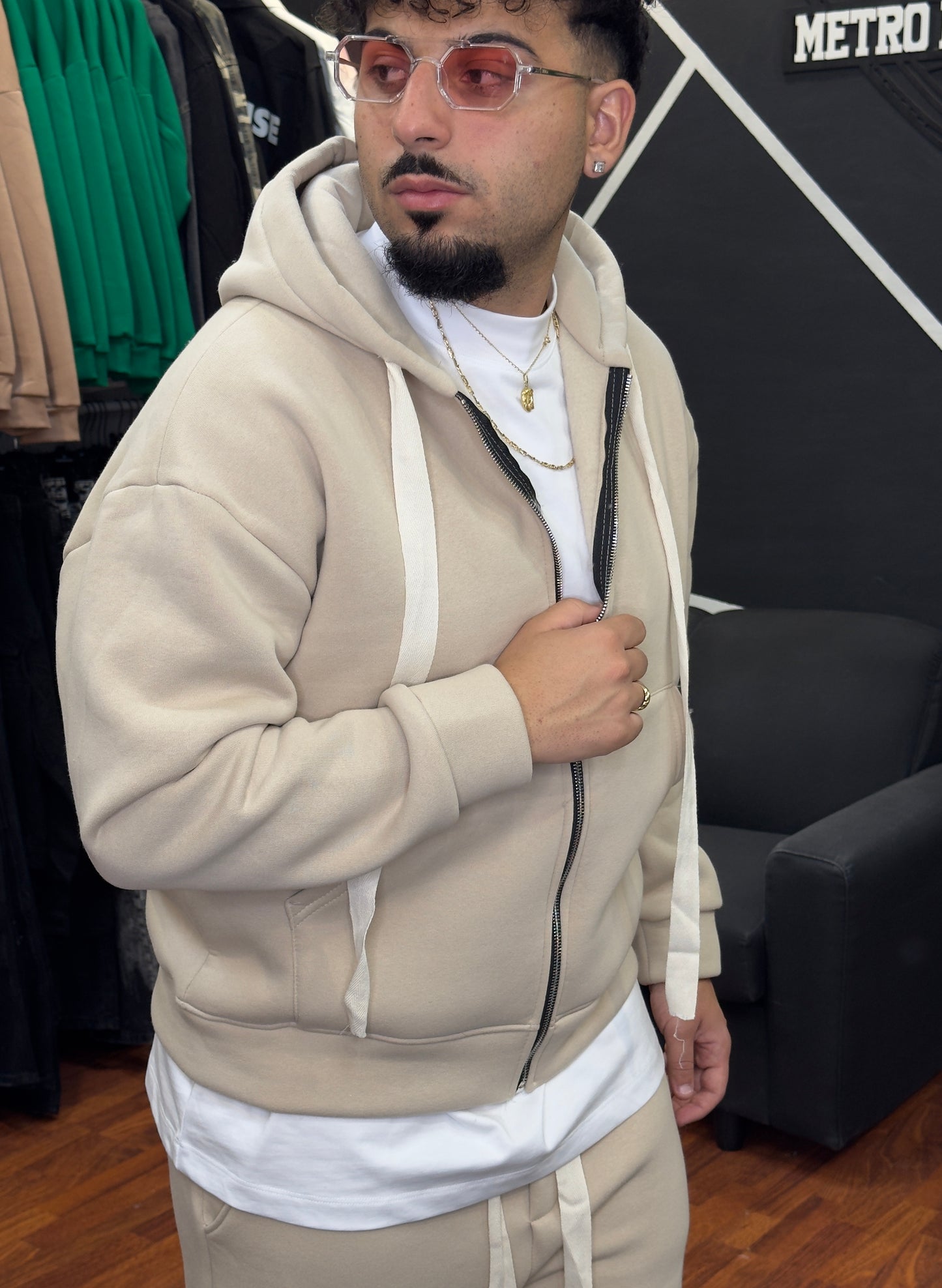 TRACKSUIT MOD. ZAR* ZIP BEIGE