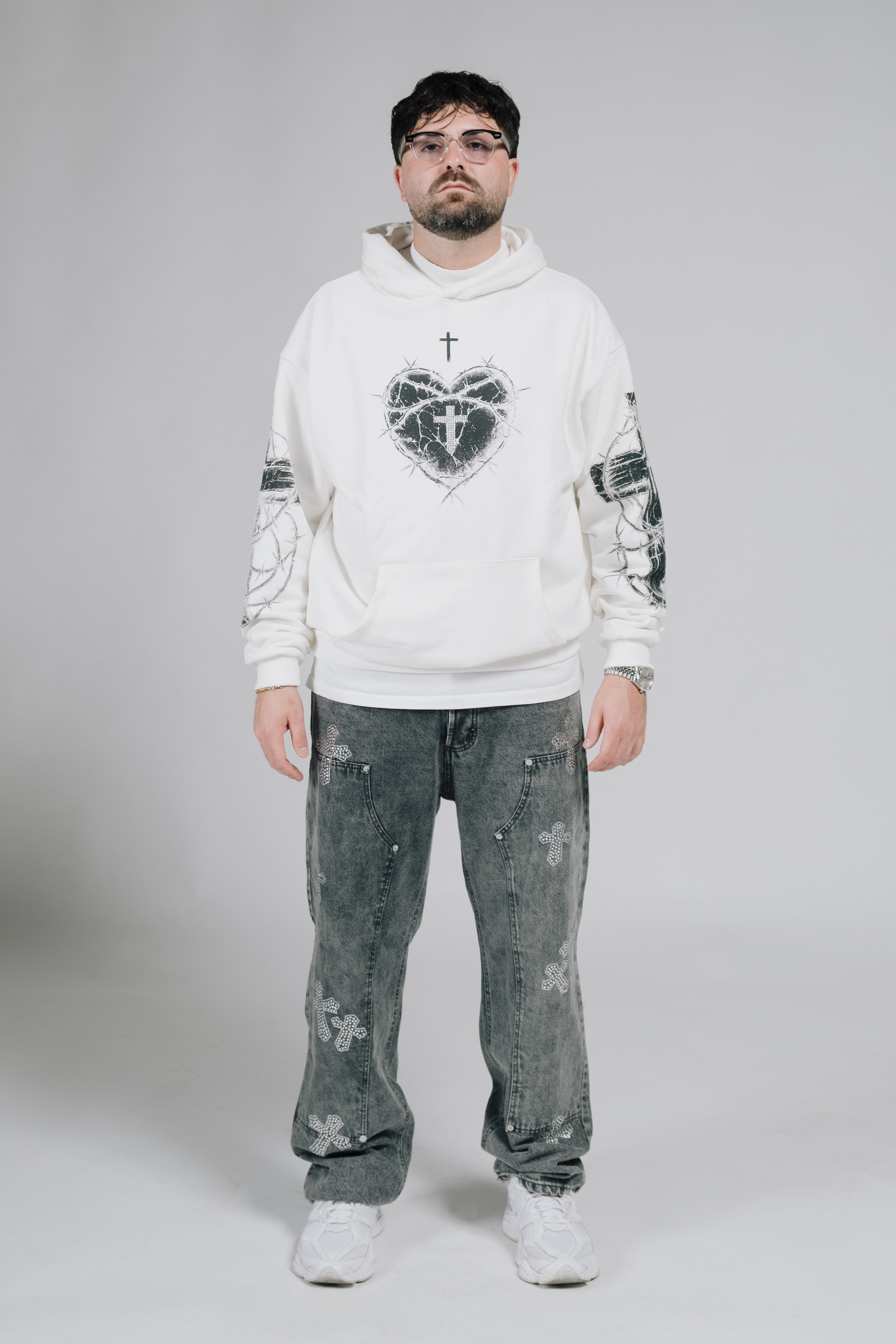 BAGGY CROSSES GREY JEANS