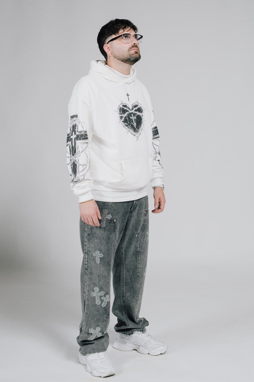 BAGGY CROSSES GREY JEANS