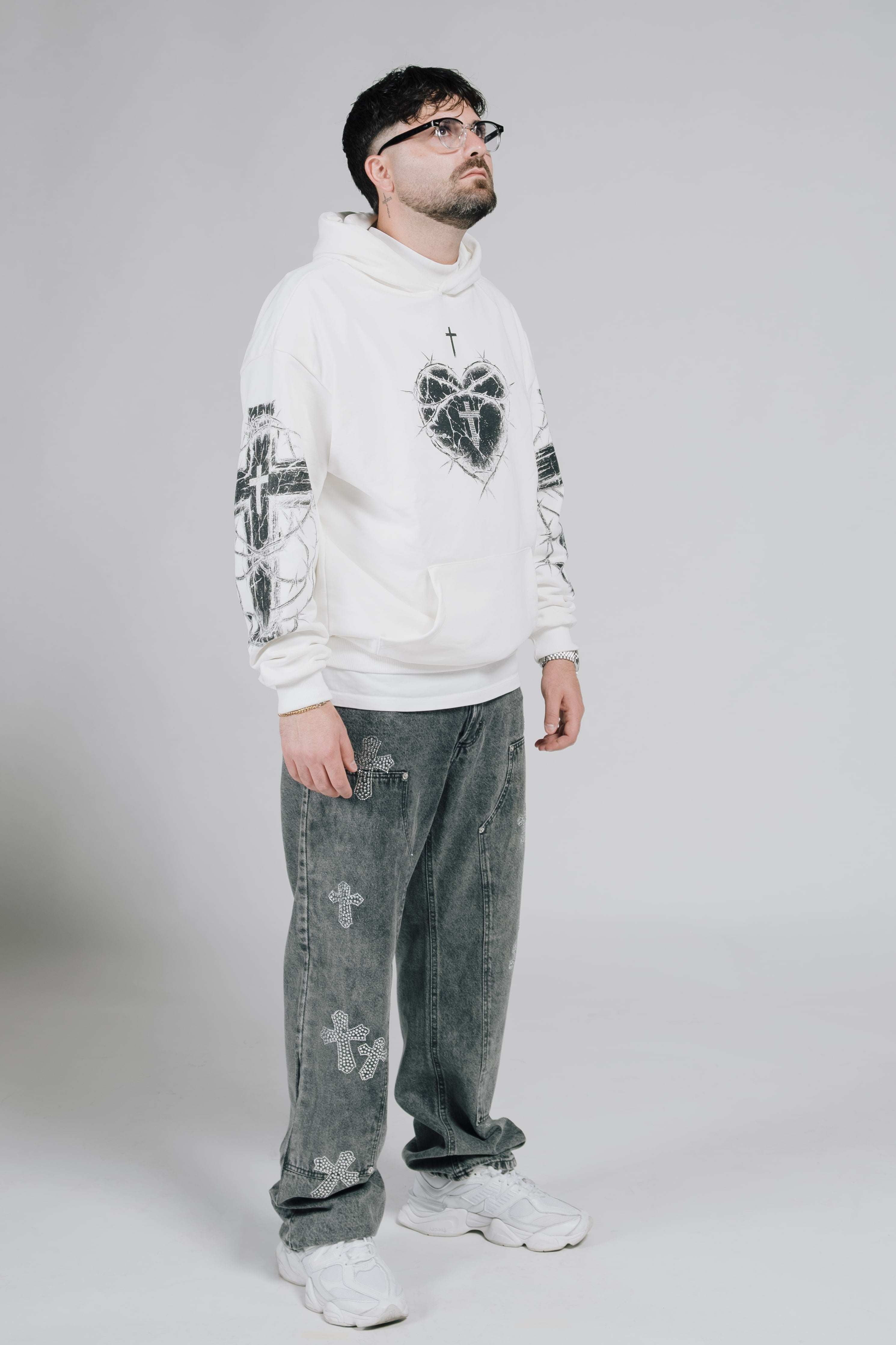 BAGGY CROSSES GREY JEANS