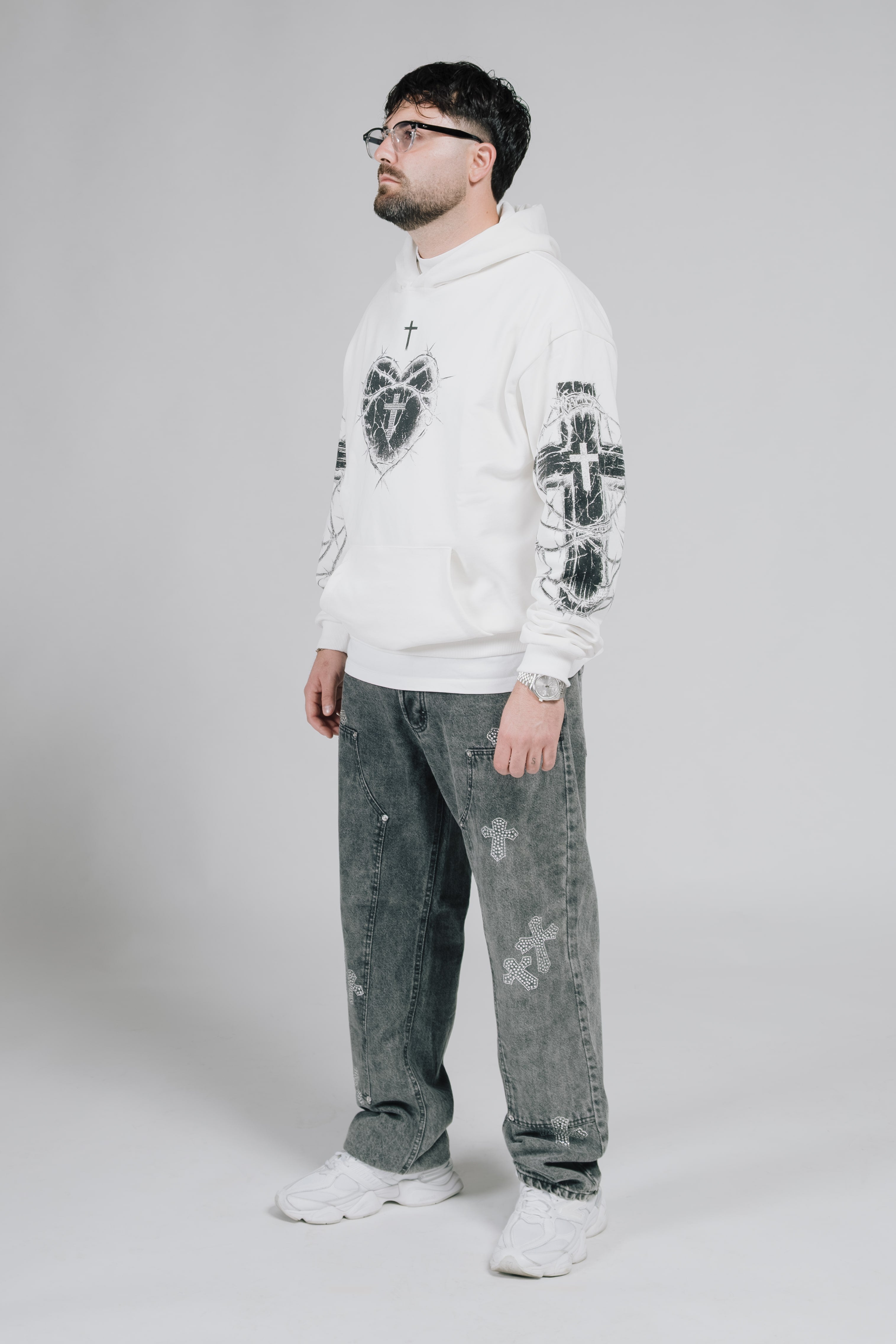 BAGGY CROSSES GREY JEANS