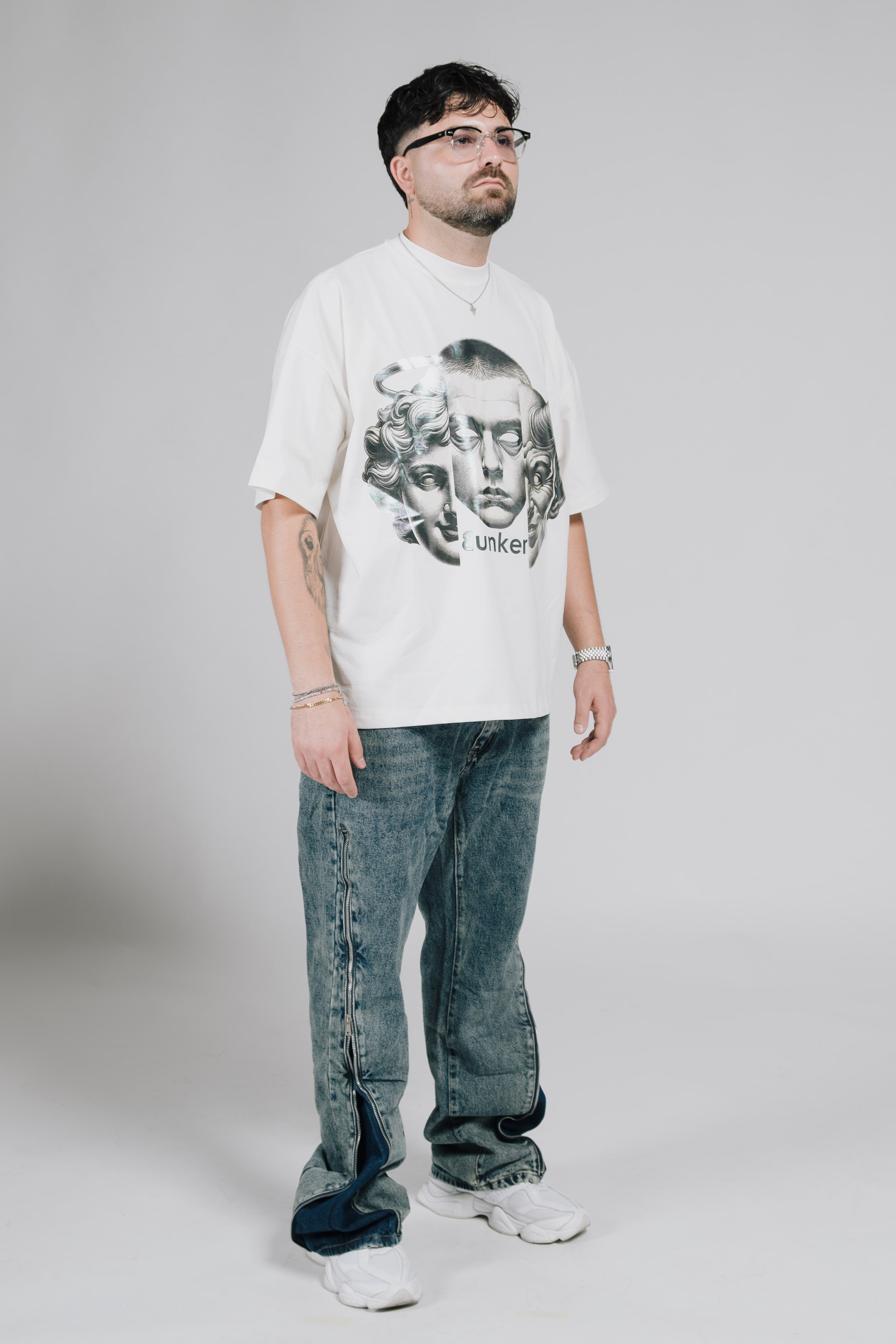 BAGGY FLARED BLUE JEANS