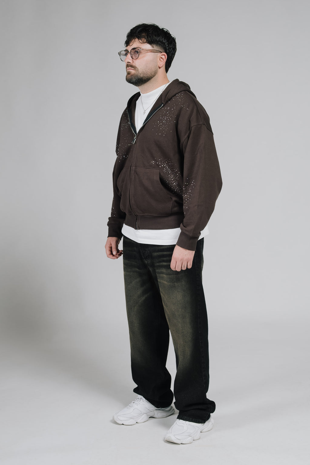 FELPA BOXY DIAMOND BROWN